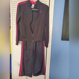 Adidas women track suit black/pink S